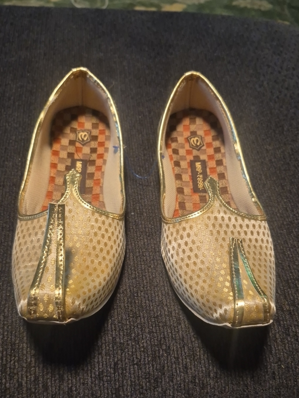 Women's Metallic Gold Slip-On Moccasins